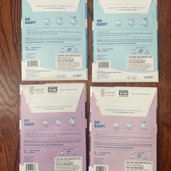 4 Tru Earth Compact Dry Laundry Detergent Sheets 64 Loads 32 Strips Lilac/Linen - Picture 4 of 6